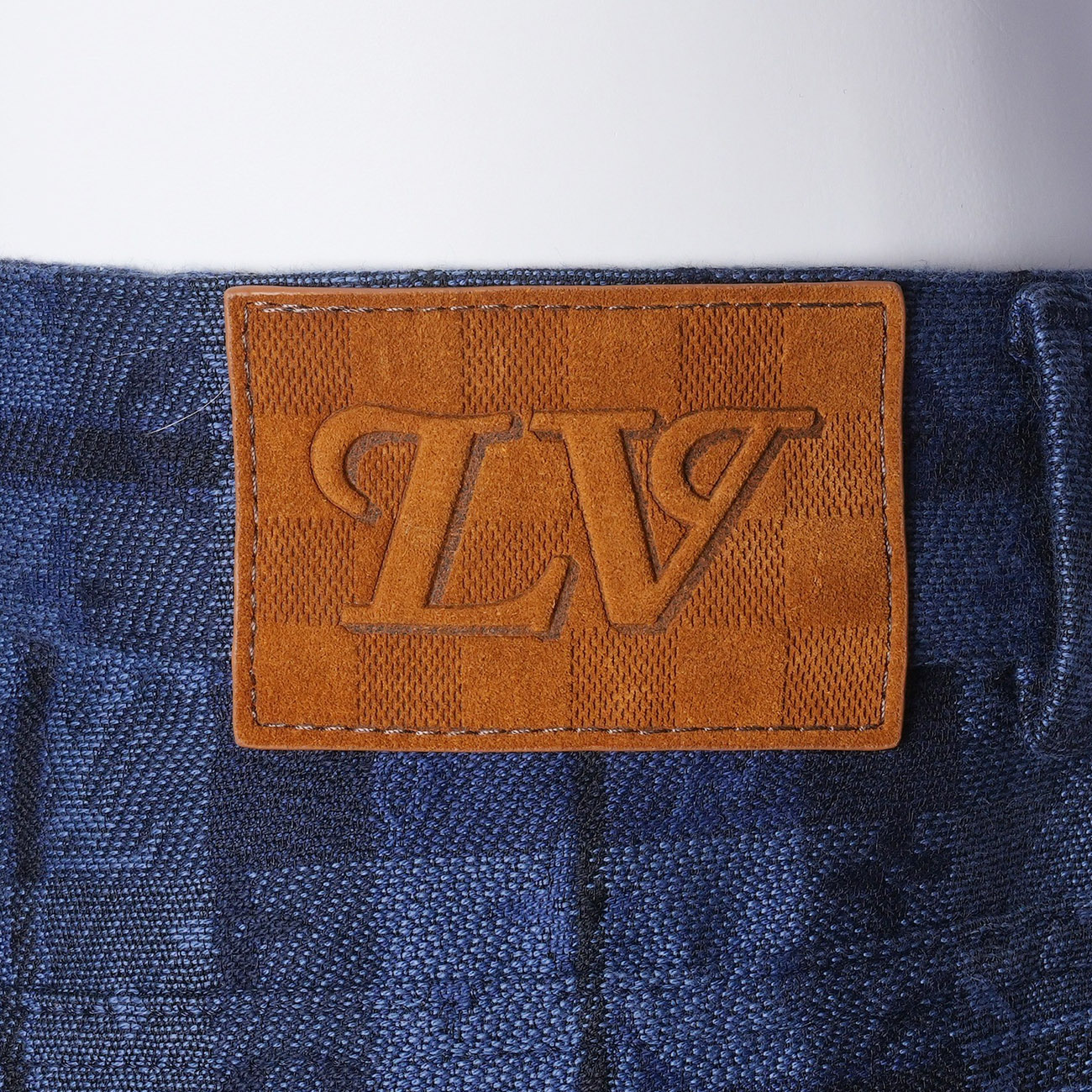 LOUIS VUITTON(USED)루이비통 1AIJUW 모노그램 타탄 데님팬츠 #36